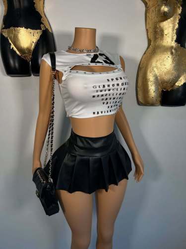 Short letter vest top