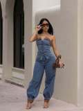 Flat top elastic pants set