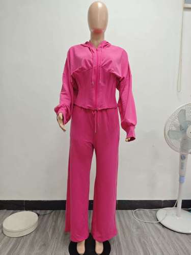 Tie up waist two-piece set