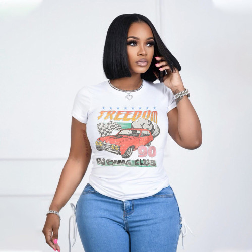 FFJ2025  Women printing Tshirt