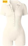Yoga ribbed V-neck elastic waist cinching sports jumpsuit