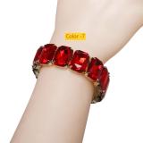 Geometric gemstone elastic bracelet