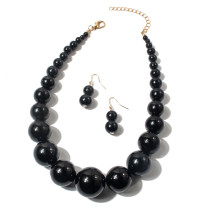 Imitation pearl collarbone chain