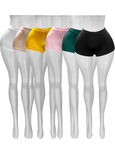 Elastic Glossy Hot Shorts HR25031