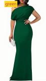 Sleeveless off shoulder tight long dress