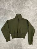 Zipper cardigan jacket, loose fitting short hoodie