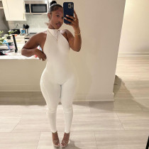 Backless Over-the-Shoulder Strappy Hip-Up Bodysuit