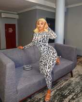 Perspective leopard print long sleeved shirt and pants set