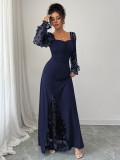 Long sleeved long skirt dress