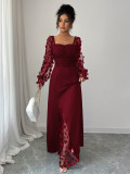 Long sleeved long skirt dress