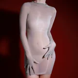 ZL809713226629 Shiny Tight Stocking Hip Wrap stocking Dress without Gloves
