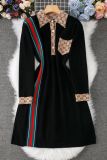 Striped woolen dress