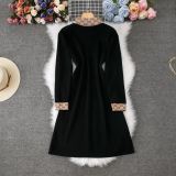 Striped woolen dress