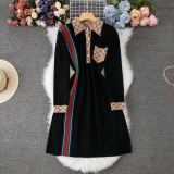 Striped woolen dress