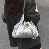 Drawstring bucket bag armpit shoulder tote bag