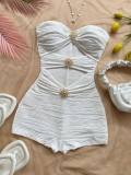 Leopard-print one-piece swimsuit, beach bikini swimsuit