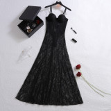 Lace see-through camisole dress