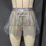 Perspective Half length Skirt Mini Ball Transparent Mini Skirt