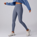 Tightening the abdomen, lifting the hips, and raising the waist fitness pants, wearing sports pants on the outside
