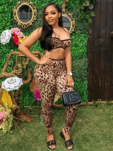 Printed camisole vest and pants cover