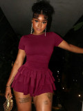 Multi layered ruffled cake skirt short skirt