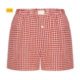 High waisted loose wide leg checkered shorts