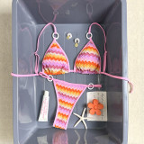 Striped gradient bikini