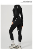 Small stand up collar zipper cardigan jacket tight sports suit
