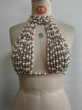 Beach body chain bead bikini chest chain vest