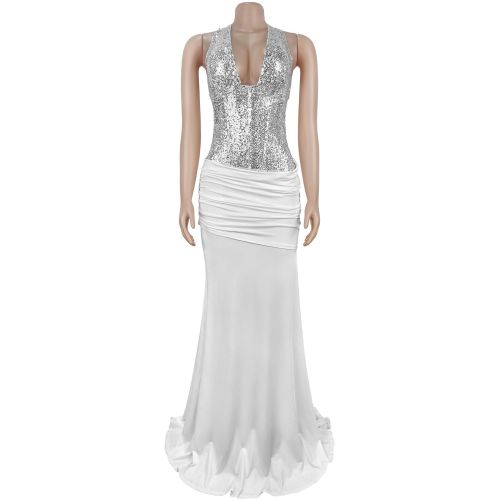Hanging neck backless dress