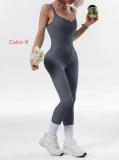 One piece threaded one-piece yoga suit jumpsuit