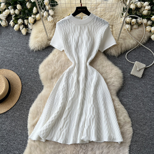 High waisted A-line dress