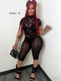 Two piece set of plush mesh yarn