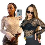 Perspective fun mesh dress