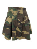 Short camouflage skirt