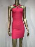 Striped tight fitting hip bandage skirt