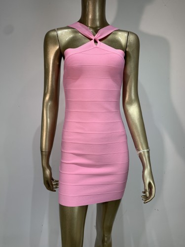 Striped tight fitting hip bandage skirt