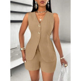 Open chest lace up short sleeved shirt