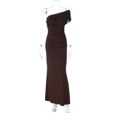 Backless slit dress