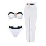 Three piece long skirt swimsuit set