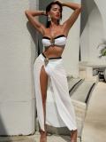 Three piece long skirt swimsuit set