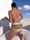 Serpentine bikini split print swimsuit