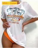 Bikini three piece printed top