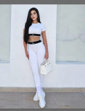 Sunscreen, sweat absorbing yoga suit, vest, long pants two-piece set
