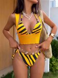 Lace up bikini cardigan top suit