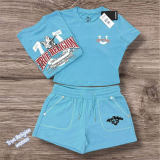 Printed top and shorts set