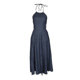 Sleeveless vest denim dress