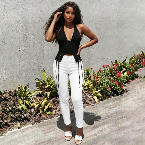 Waist and neck hanging vest top