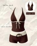 Off shoulder split swimsuit
