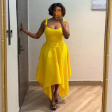 Two piece set of camisole, high waisted skirt